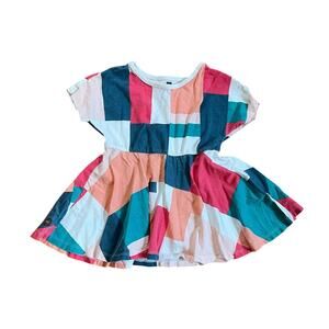 Tea Collection Patchwork Geometric Colorblock Twirl Dress 2T